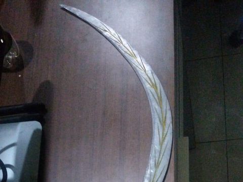 Barang bukti satu celurit yang diamankan polisi Bantul dari tangan pelaku remaja.