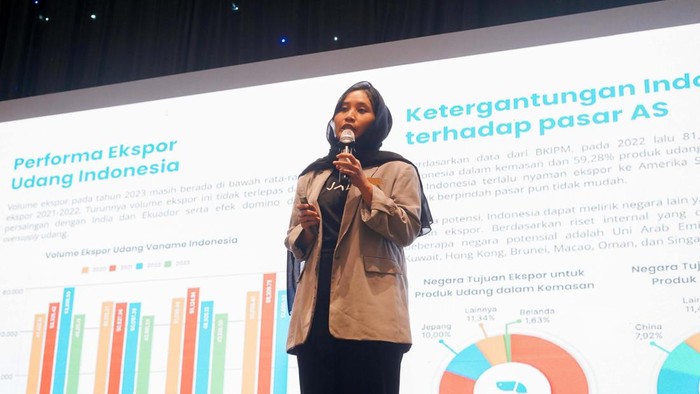 Diskusi Membahas Industri Udang di Indonesia Shrimp Outlook 2024 digelar di Fairfield by Marriott, Surabaya. Diksusi membahas industri udang di Indonesia.
