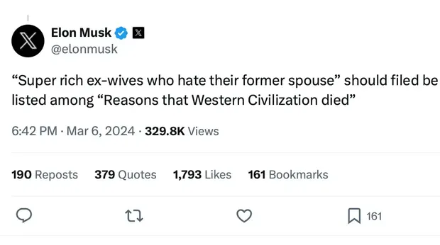 Elon Musk baru-baru ini menyindir mantan istri Jeff Bezos, MacKenzie Scott, yang memberikan donasi. Tak lama kemudian, tweet itu kemudian dihapus.