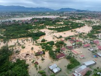 Foto Udara Banjir di Kota Padang