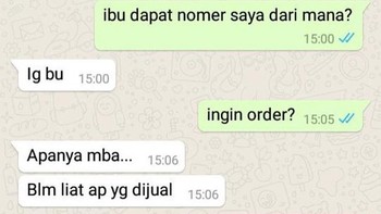 Ada perlu apa kirim WA? Gapapa. Foto: Instagram/newdrama.olshop