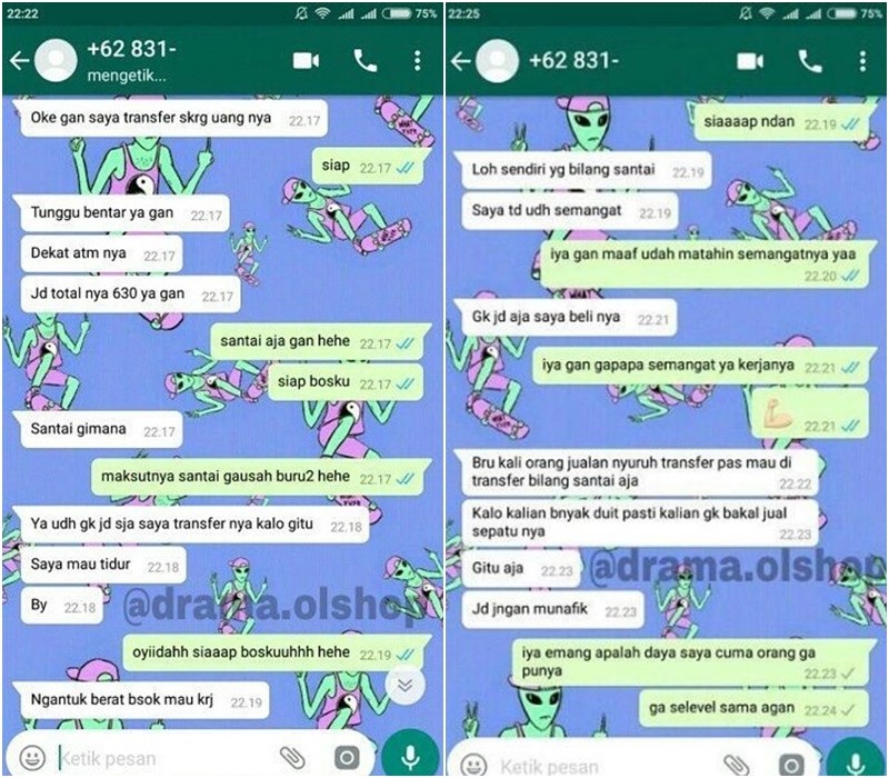 Harus ekstra sabar deh kalau jualan online. Kayaknya nggak cocok buat orang yang kesabarannya setipis tisu.