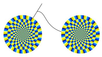 Rodanya sebenarnya tidak berputar, tapi mengapa kelihatannya seperti itu? Ilusi optik. Foto: Brightside