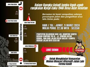 Gladi Lomba Ogoh-Ogoh, Polisi Rekayasa Lalin di Sesetan Denpasar