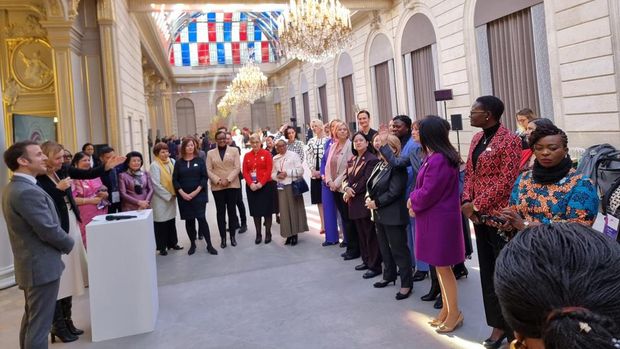 Ketua DPR RI Puan Maharani bertemu Presiden Prancis Emmanual Macron. (Dok.istimewa)