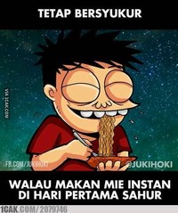 Selamat menjalankan ibadah puasa untuk umat muslim. Yuk, semangat sahurnya agar saat puasa nanti tidak lemas dan dehidrasi.