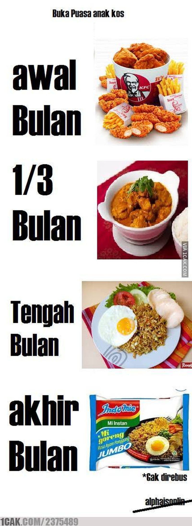 Selamat menjalankan ibadah puasa untuk umat muslim. Yuk, semangat sahurnya agar saat puasa nanti tidak lemas dan dehidrasi.