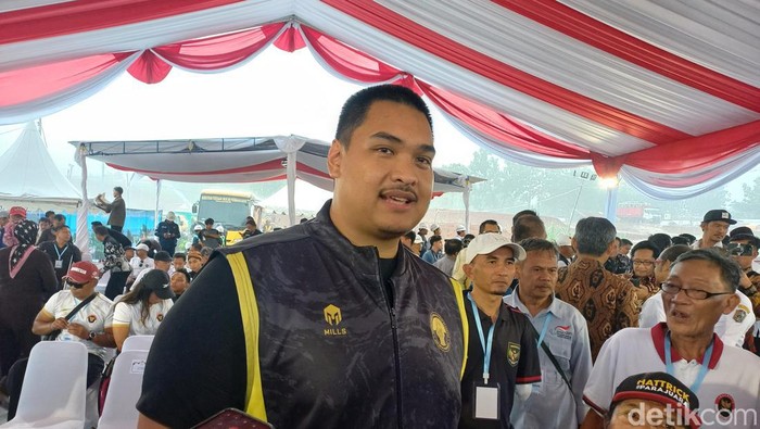 Ketua Umum DPP Angkatan Muda Pembaharuan Indonesia (AMPI), Dito Ariotedjo, saat ditemui di Paralympic Training Center Karanganyar, Jumat (8/3/2024).