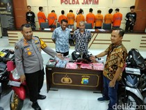 Polisi Bekuk Sekelompok Curanmor-Penadah yang Beraksi di 23 TKP di Jatim