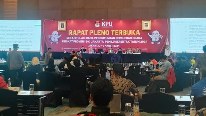 Rapat pleno KPU DKI Jakarta