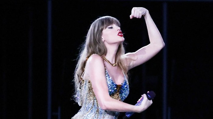 Taylor Swift saat konser di Sydney Australia Taylor Swift saat konser di Sydney Australia pada Eras World Tour, 23 Februari 2024.
IMAGE RESTRICTED TO EDITORIAL USE - STRICTLY NO COMMERCIAL USE