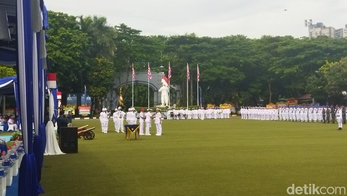 Upacara sertijab Laksdya Denih Hendrata jadi Pangkoarmada (Kurniawan Fadilah/detikcom)