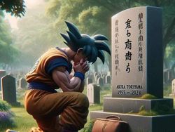 Son Goku Menangis, Fan Art Duka Cita untuk Akira Toriyama
