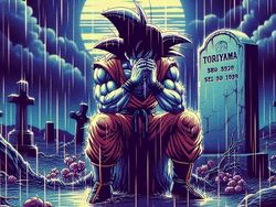 Son Goku Menangis, Fan Art Duka Cita untuk Akira Toriyama
