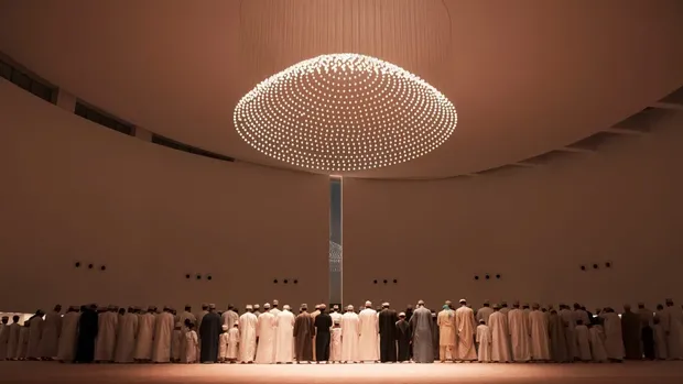 Masjid unik dengan menara kerucut, Masjid Bab Al Salam di Oman/Firas Al Raisi via Dezeen