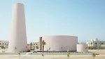 Potret Masjid dengan Menara Berbentuk Kerucut