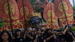 Potret Meriahnya Pawai Ogoh-ogoh di Yogyakarta