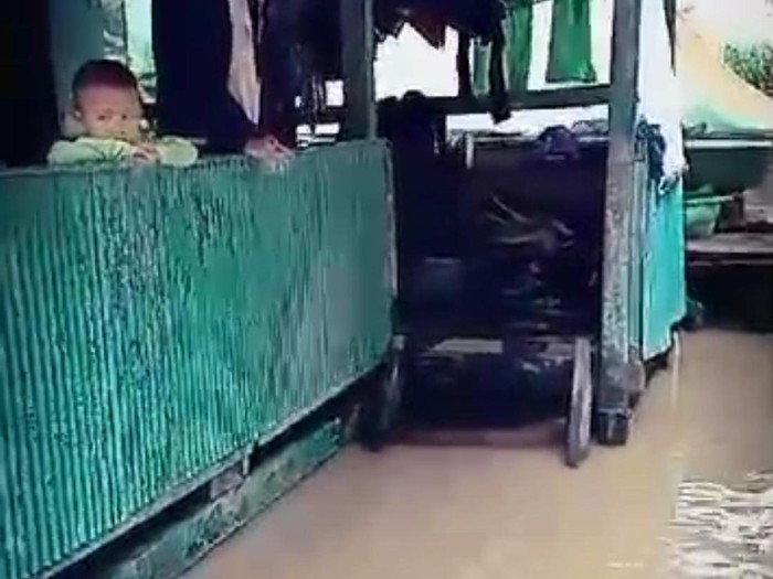 Banjir di Pangkep, Sulsel.
