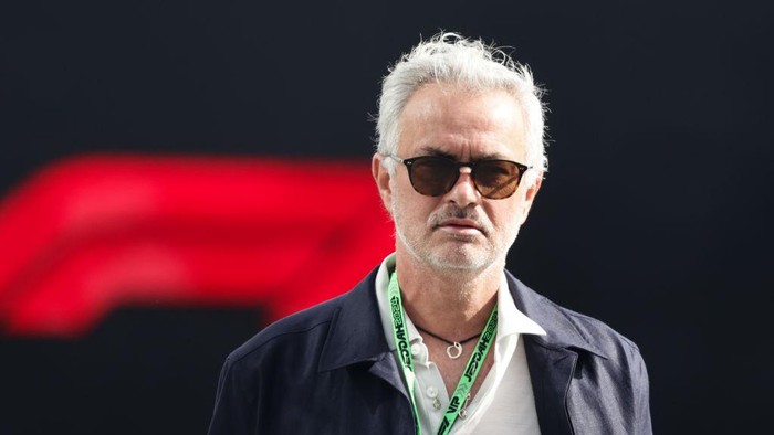 Jose Mourinho ahead of the Formula 1 Saudi Arabian Grand Prix at Jeddah Corniche Circuit in Jeddah, Saudi Arabia on March 9, 2024. (Photo by Jakub Porzycki/NurPhoto via Getty Images)