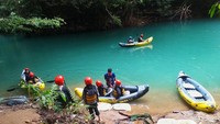 Terlihat sungai yang jernih di Taman Nasional Bantimurung Bulusaraung.