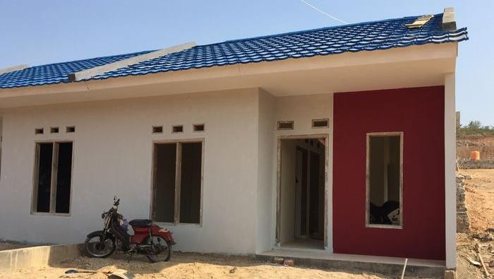 Tampilan depan rumah di Waylaga Elok Permai