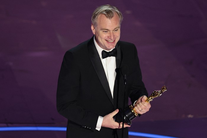 AWARDS-OSCARS/ Christopher Nolan Christopher Nolan wins the Oscar for Best Director for Oppenheimer during the Oscars show at the 96th Academy Awards in Hollywood, Los Angeles, California, U.S., March 10, 2024. REUTERS/Mike Blake