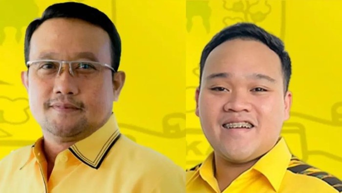 Blegur Prijanggono dan Aldy Blaviandy dari partai golkar