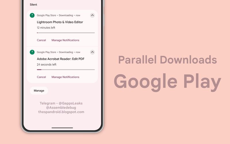 Fitur Google Play Store, Parallel Download