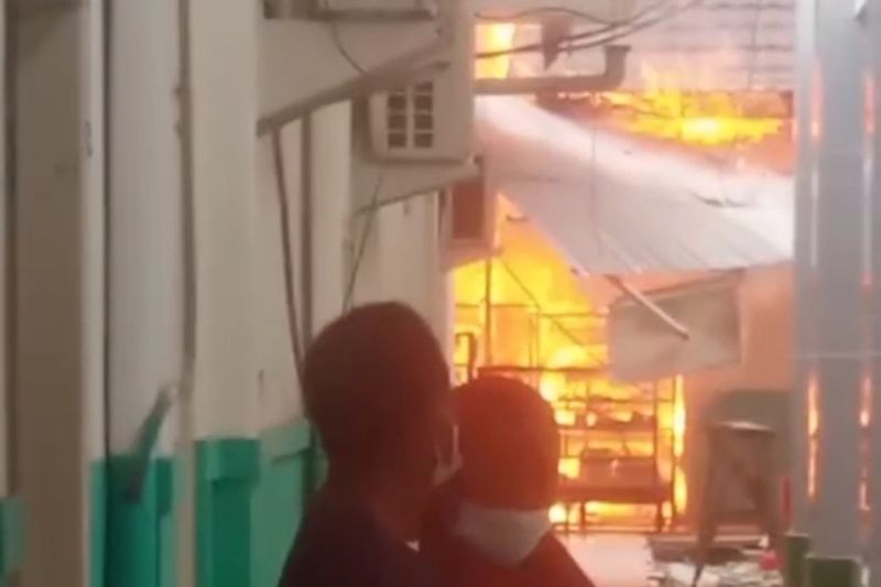 Kebakaran di RSUD MM. Dunda Limboto, Gorontalo.