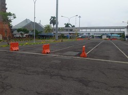 Suasana di pintu masuk Pelabuhan Gilimanuk saat Nyepi, Senin (11/3/2024).