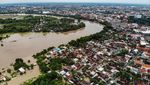 Penampakan dari Udara Banjir Akibat Luapan Sungai Bengawan Solo