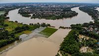 Penampakan Dari Udara Banjir Akibat Luapan Sungai Bengawan Solo