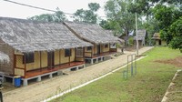 Suasana permukiman Badui mualaf di Bojong Menteng, Lebak, Banten, Minggu (10/3/2024).