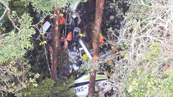 Pesawat Smart Air yang jatuh di kawasan hutan Nunukan, Kaltara.