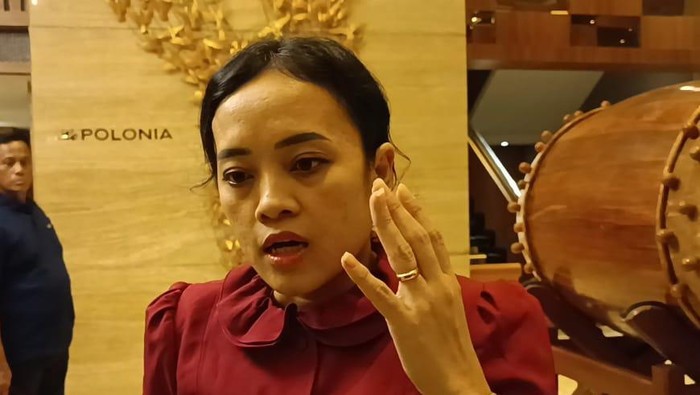 Rumiris Siagian, Caleg DPRD Kota Medan yang protes ke KPU Kota Medan karena ada 3 suaranya yang hilang. (Goklas Wisely/detikSumut)
