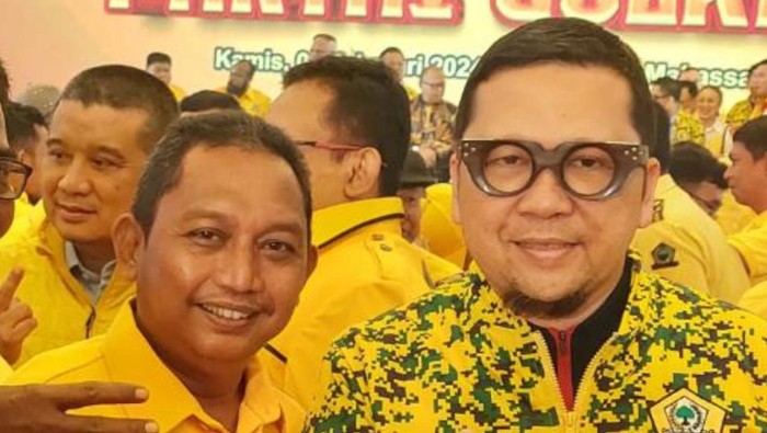 Sekretaris DPD II Golkar Parepare, Hamran Hamdani (kiri).
