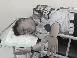 Kepala Petugas Dishub Bocor Usai Dilempar Warga Pakai Mangkok Bubur