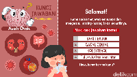 Asyik, kamu berhasil menjawab semuanya. Eh, tapi gambar sebelum slide ini apa ya jawabannya? Cus, jawab langsung di kolom komentar ya. Foto: Della Monica Stefanni/detikHealth