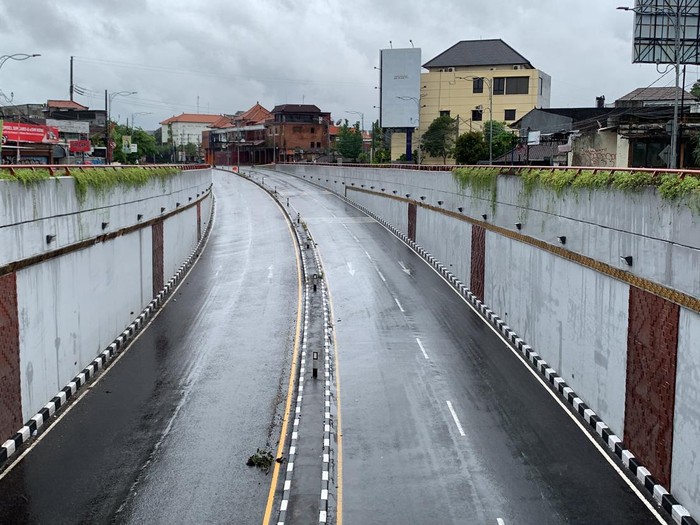 Underpass Jalan Bypass I Gusti Ngurah saat Nyepi, Senin (11/3/2024).