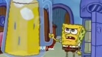 Karakter kartun SpongeBob jadi yang paling laris dijadikan meme bulan puasa. Seperti meme SpongeBob minum air sebanyak-banyaknya saat imsak. Foto: Pool/Site