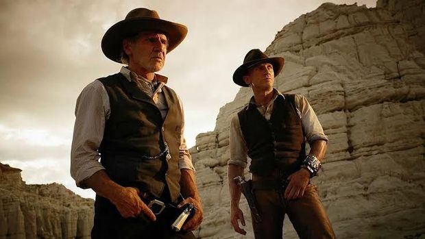 Cuplikan adegan dalam film Cowboy & Aliens.