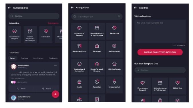 Fitur doa di Aplikasi QuranBest