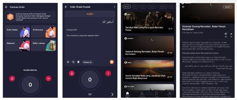 Fitur zikir dan konten islami di QuranBest