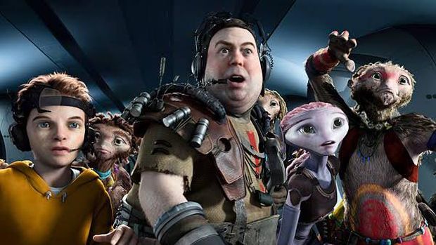 Cuplikan adegan film animasi Mars Need Moms.
