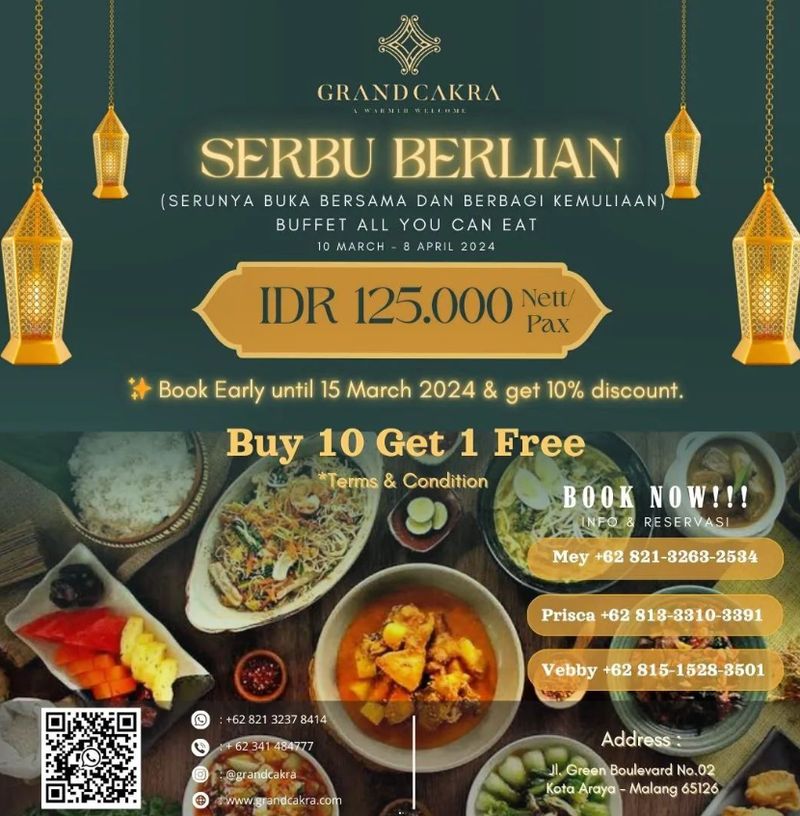 Promo Bukber di Grand Cakra Hotel Malang.