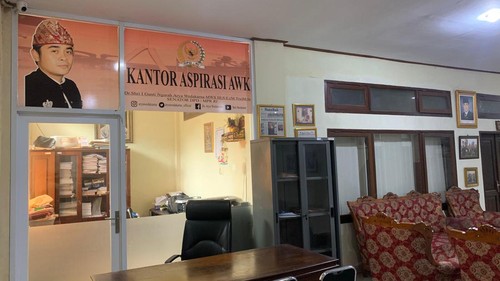 Ruang kerja Arya Wedakarna atau AWK di kantor DPD Bali, Denpasar, Selasa (12/3/2024). AWK dipecat sebagai anggota DPD dan diminta mengosongkan ruang kerja paling lambat Selasa (12/3/2024).