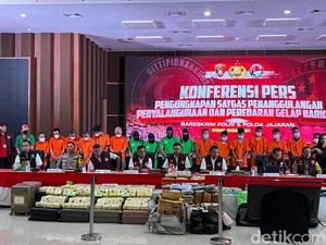 Bareskrim Sita 2,8 Ton Sabu-1,3 Juta Butir Ekstasi dalam 6 Bulan