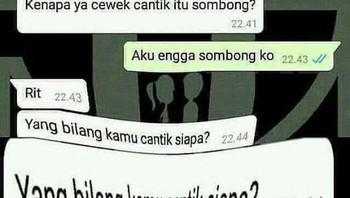 Tidak sombong namun tidak cantik. Foto: Instagram/candaan.receh