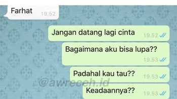 Tolong dibayar hutang pulsanya, Farhat. Foto: Instagram/awreceh.id