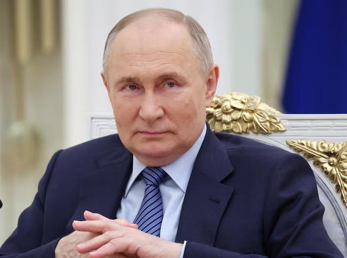 Russian President Vladimir Putin attends a meeting with winners of the Leaders of Russia national management competition at the Kremlin in Moscow, Russia March 12, 2024. Sputnik/Sergei Savostyanov/Pool via REUTERS Purchase Licensing Rights, opens new tab